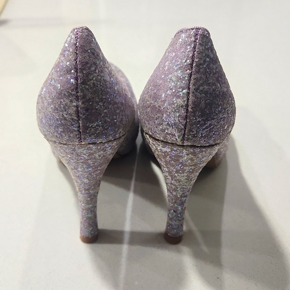 Bright lilac high heels with glitter - Picture 5 of 5